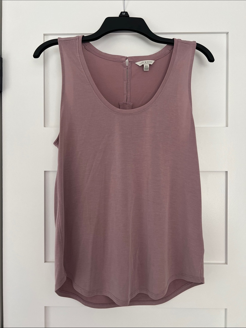 Casual Scoop Neck Tank Top - Mauve Pink